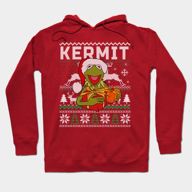 Kermit Christmas Ugly sweater Hoodie by OniSide